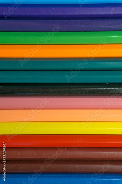Fototapeta colored pencils without a background