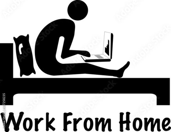 Obraz Vectors Work from home 