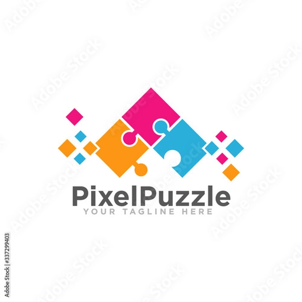 Obraz Puzzle Logo Design Vector Template