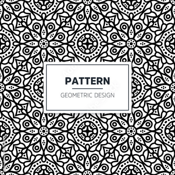 Fototapeta Seamless mandala islamic pattern. Vintage elements