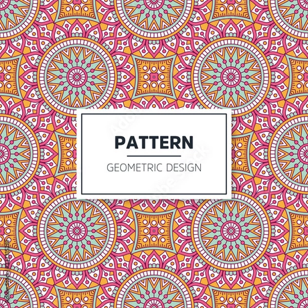 Obraz Seamless mandala islamic pattern. Vintage elements