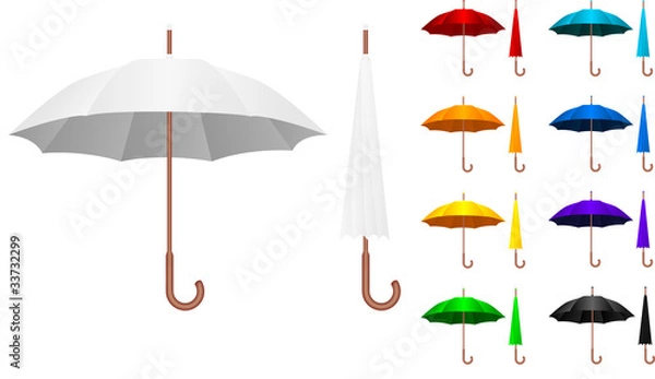 Fototapeta Umbrella set