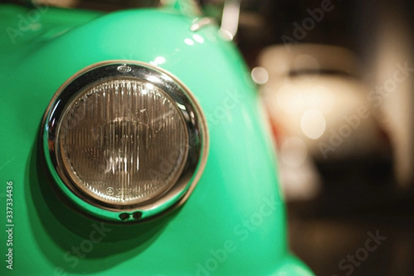 Fototapeta Türkiser Frontscheinwerfer Oldtimer