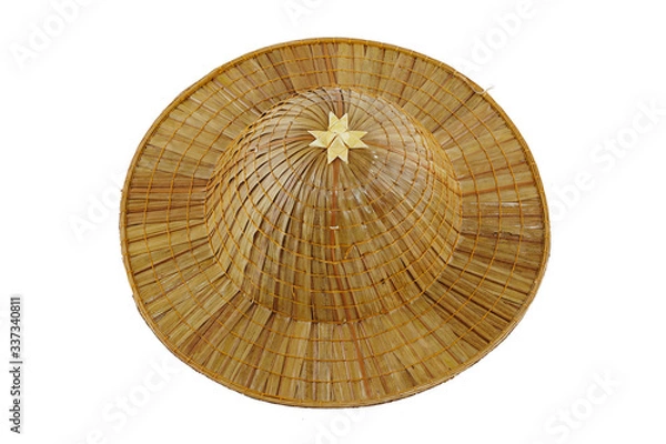 Fototapeta wicker basket on a white background