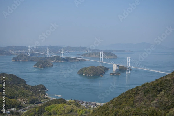 Fototapeta 亀老山展望公園　しまなみ海道を一望