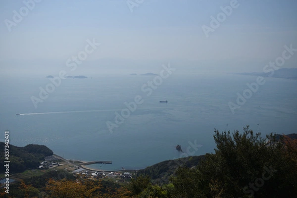 Fototapeta 亀老山展望公園　しまなみ海道を一望
