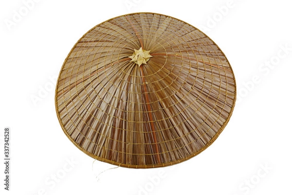 Fototapeta wicker basket on a white background