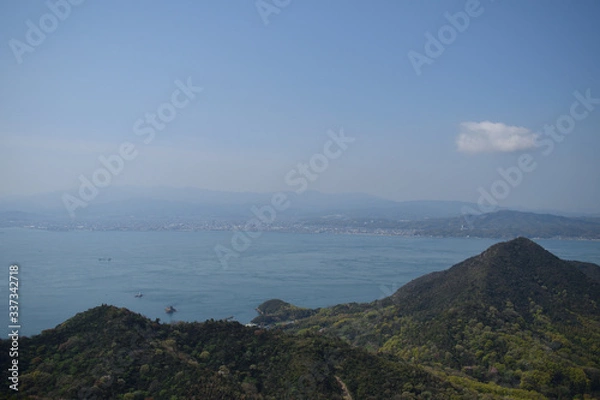 Fototapeta 亀老山展望公園　しまなみ海道を一望