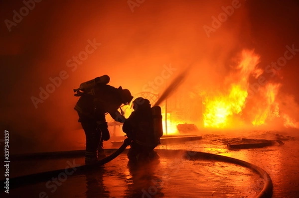Obraz Feuerwehr löscht