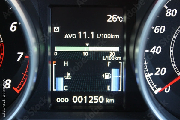 Fototapeta Modern vehicle multi-info display