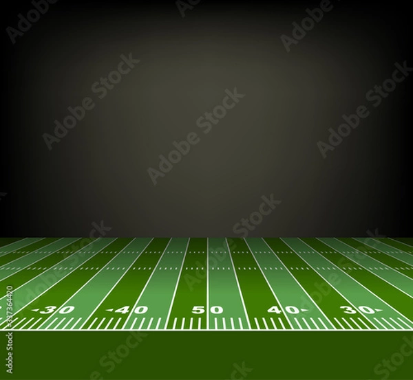 Obraz American football field. Vector