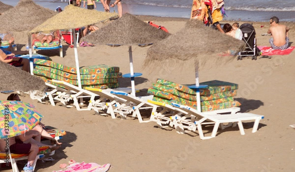 Obraz Sombrillas de playa