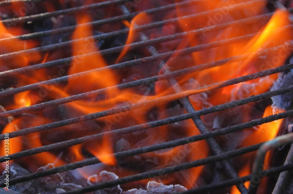 Obraz flames through the grill