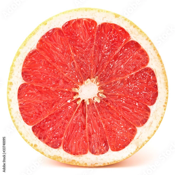 Obraz half of fresh grapefruit isolated on white background