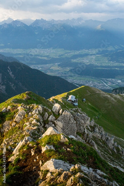 Obraz View from the top of the Reitherspitze with Inntal in the background