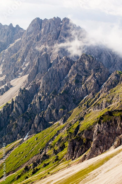 Obraz Mountain range seen from the Reither Spitze