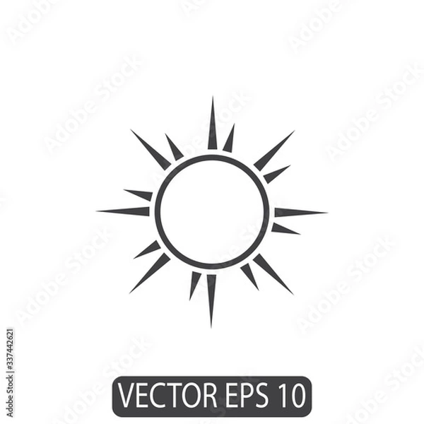 Fototapeta Sun Line Icon Design Vector, Template