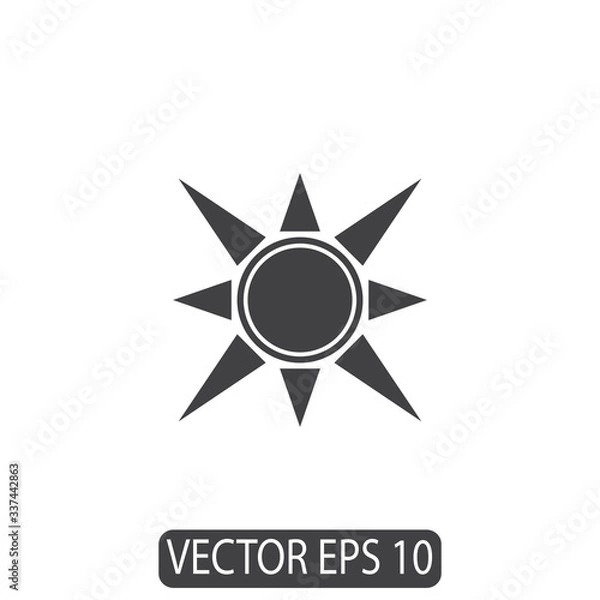 Fototapeta Sun Line Icon Design Vector, Template