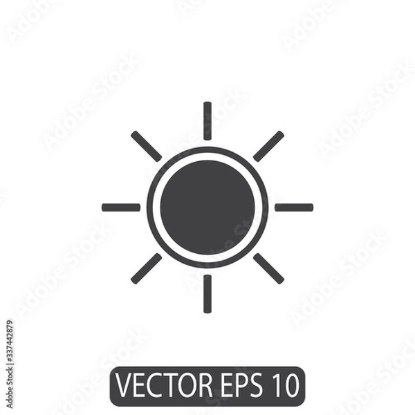 Fototapeta Sun Line Icon Design Vector, Template