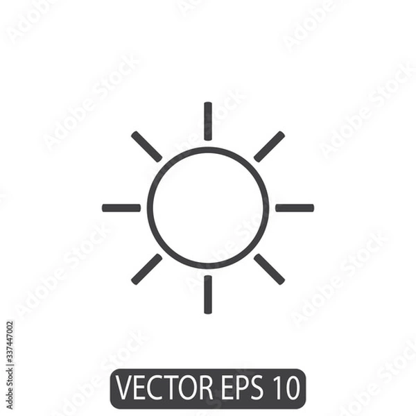 Fototapeta Sun Line Icon Design Vector, Template