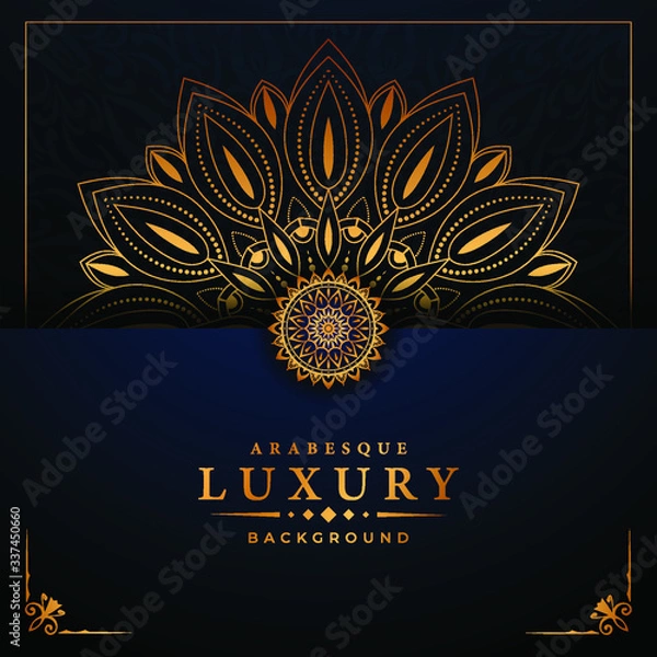 Fototapeta Elegant background with golden mandala background