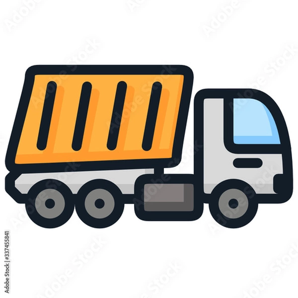Fototapeta yellow truck icon