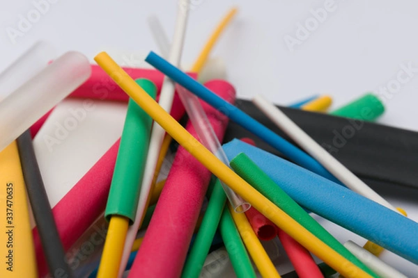 Obraz Heat Shrink Tubing on a White Background