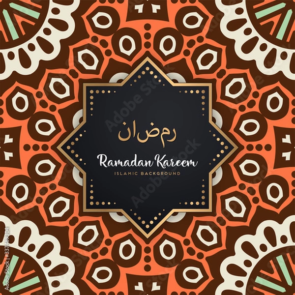Fototapeta beautiful ramadan kareem greeting card mandala