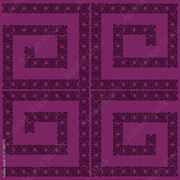 Obraz Greek patterned textile fabric