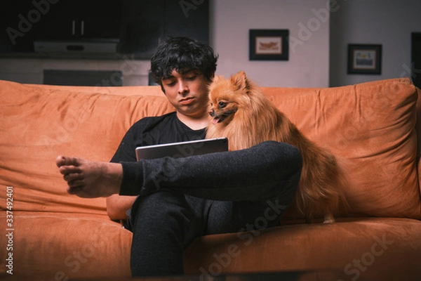 Fototapeta Home as hub, now days we are all working from home