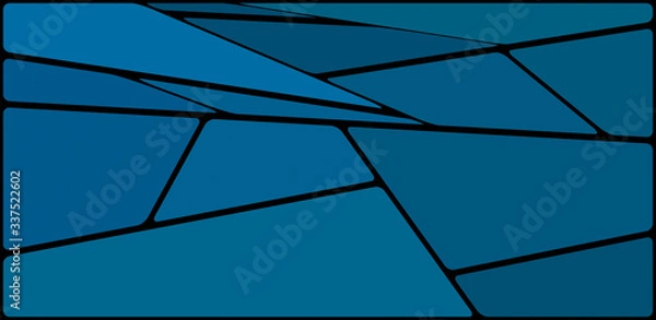 Fototapeta Colorful illustration with black space. Abstract geometric pattern. Mosaic background. Geometrical multicolored shapes.