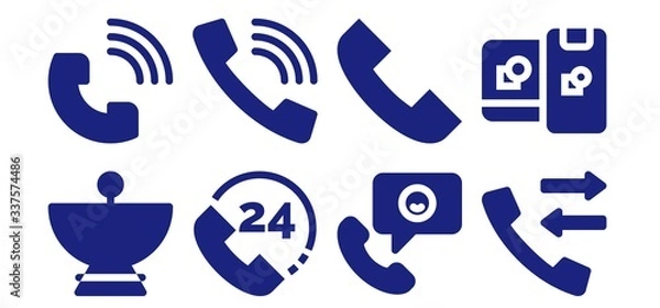 Obraz telecommunication icon set