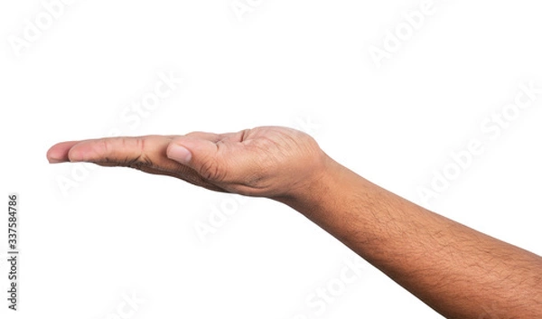 Obraz Open men hand on a white background
