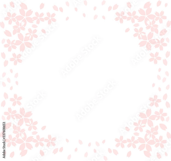Fototapeta 桜の花びらフレーム