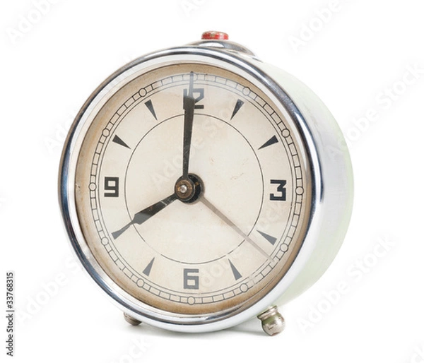 Obraz Old retro alarm clock isolated