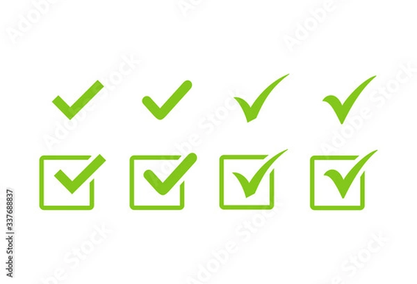 Fototapeta Check mark icon set, Check mark sign vector