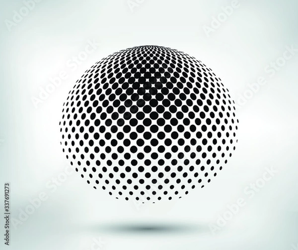 Fototapeta Abstract halftone logo design.