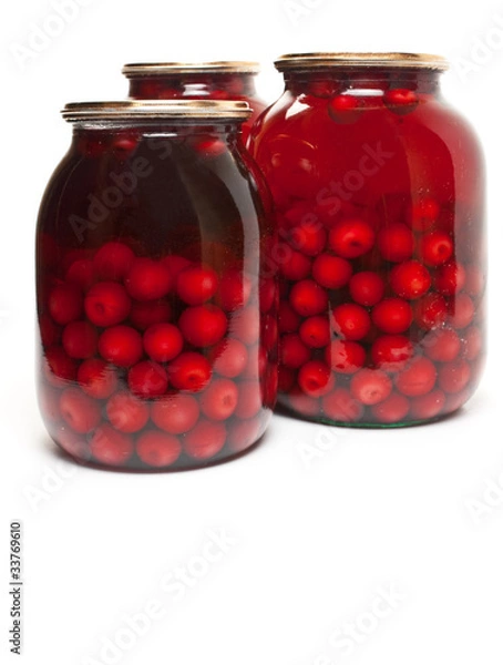 Obraz jar with preserved cherries