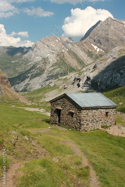 Obraz mountain hut in French Pyrenees