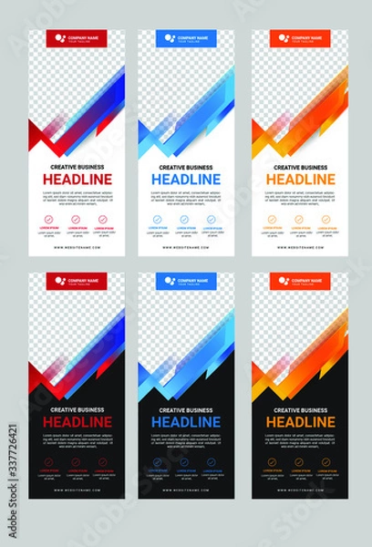 Fototapeta Modern Design Vector Roll Up Banner Template. Vector EPS, For Business