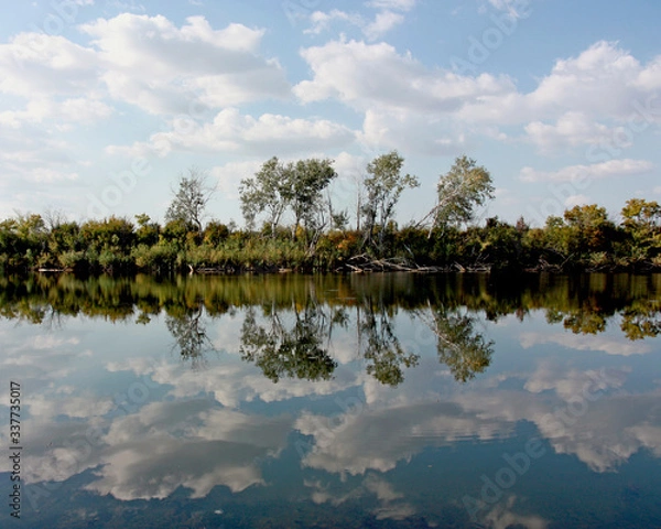 Obraz clouds reflected in the river