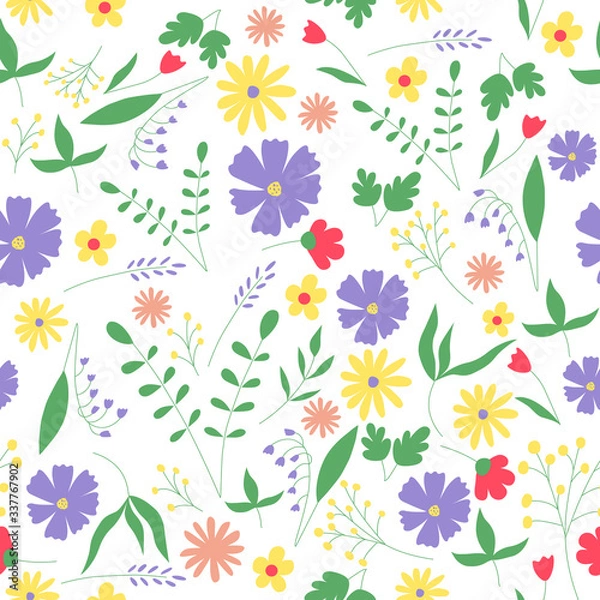 Fototapeta bright summer spring floral pattern