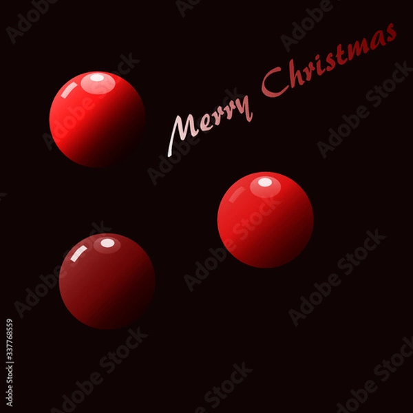 Fototapeta A christmas decorations greetings vector image. Festival symbol. Celebration icon.