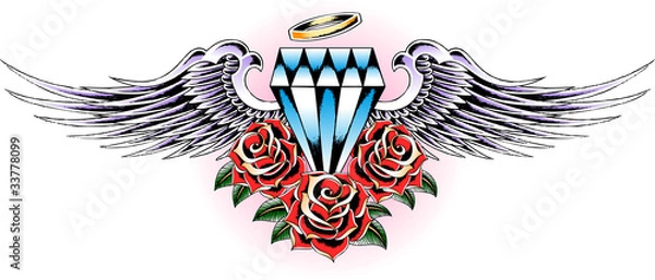 Obraz glory diamond tattoo flash