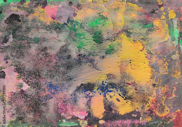 Fototapeta Silver grey texture, gouache