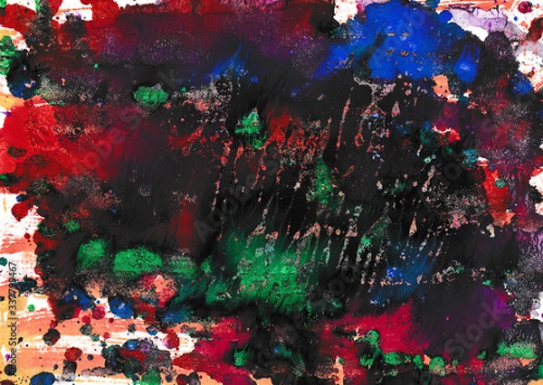 Obraz Texture in dark colors, gouache