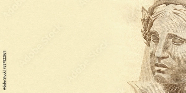 Fototapeta Brazilian Real - BRL currency. Fifty reais face template for economic and financial concepts.