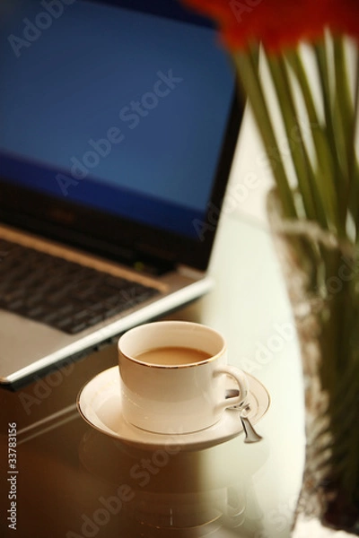 Obraz Computer and coffee