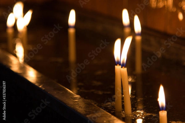 Obraz christian tradition candle burning