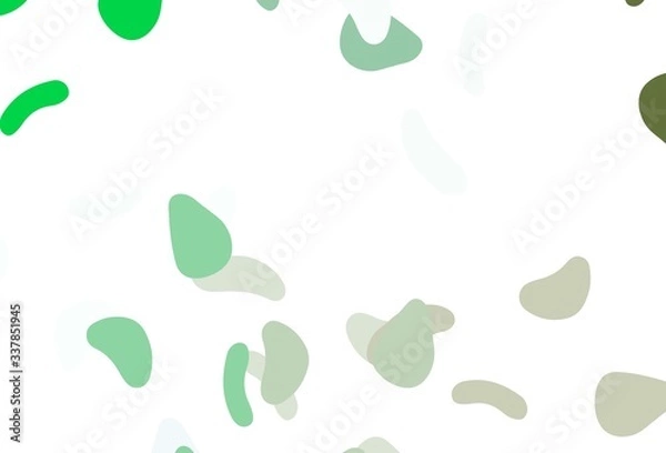 Fototapeta Light Green vector backdrop with abstract shapes.